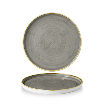 Peppercorn Grey Round Walled Plate 21cm